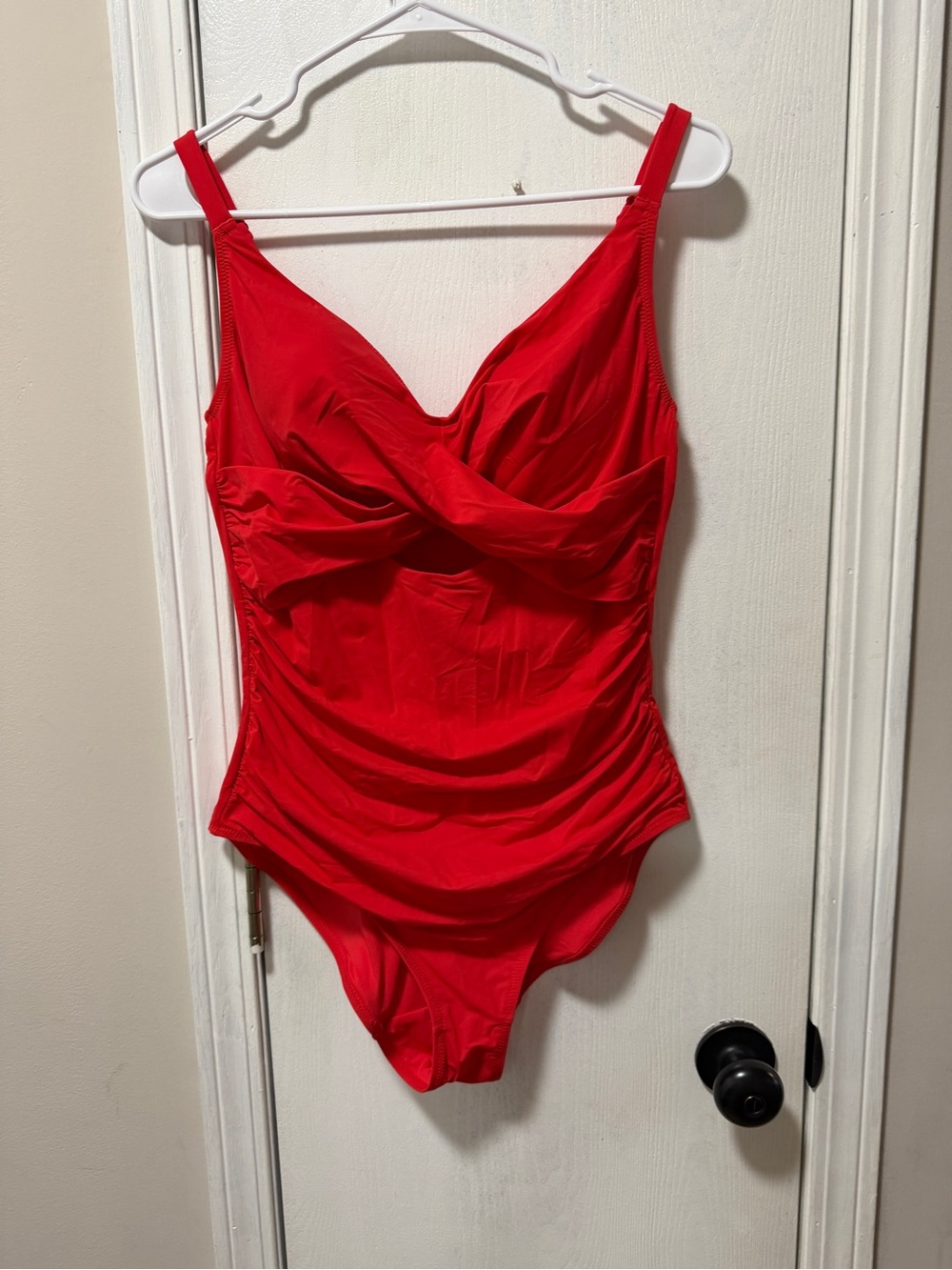 Classic Red One-Piece Swimsuit w cutout NWT